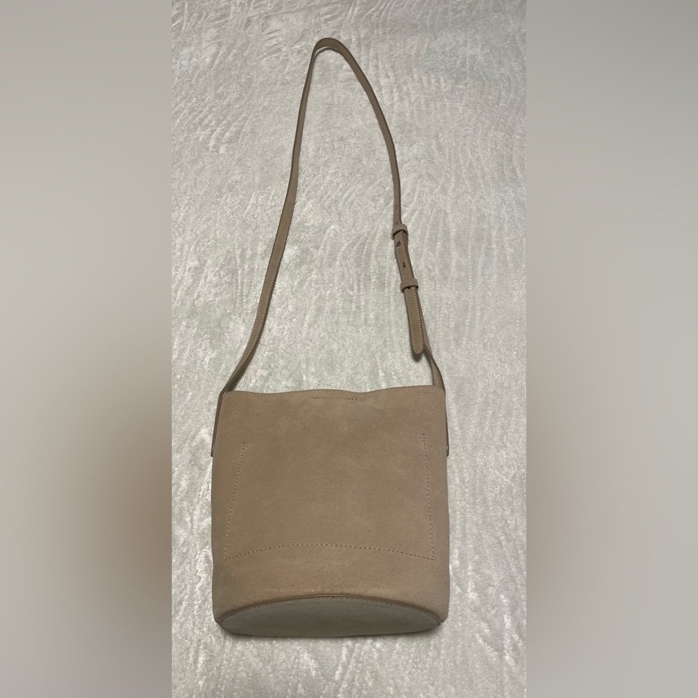 Banana Republic - Suede -Nude/Beige -Cow Leather and synthetic bucket crossbody